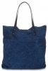 Kožené kabelka shopper bag Vittoria Gotti tmavo modrá V8267